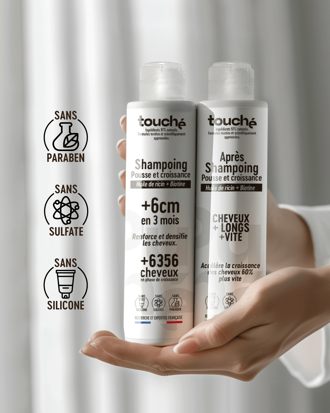 Pack shampooing et après-shampooing pousse et croissance